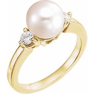 Accented Pearl Ring