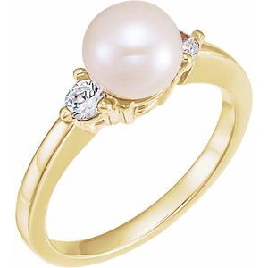 Accented Pearl Ring