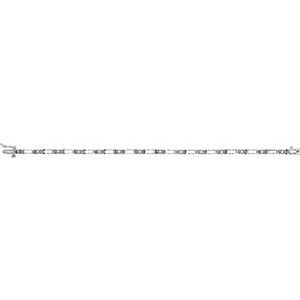 14K White Gold 2 mm Round Line 7" Bracelet Mounting – image 3