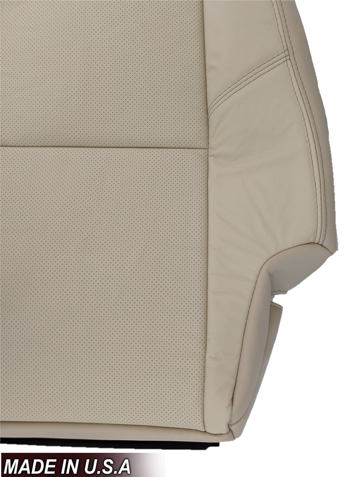 2007-2008 Cadillac Escalade Perforated Second Row Seat Cover in VERY Light Cashmere Tan: Choose From Variation