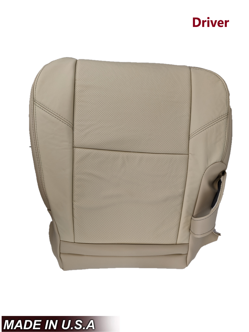 2009-2014 Cadillac Escalade Perforated Second Row Seat Cover in Light Cashmere Tan: Choose From Variation