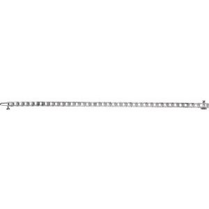 18K White Gold 4.3 mm Round Line 7 1/4" Bracelet Mounting – image 2