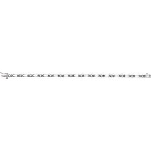 14K White Gold 2.4 mm Round Line 7" Bracelet Mounting – image 3