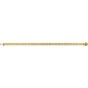 18K Yellow Gold 3 mm Square Line 7 1/4" Bracelet Mounting – image 2