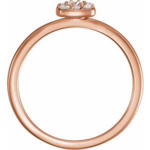 14K Rose Gold 1/4 CTW Natural Diamond Stackable Cluster Ring