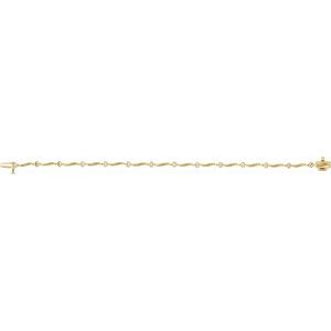14K Yellow Gold 2.7 mm Round Line 7" Bracelet Mounting – image 2