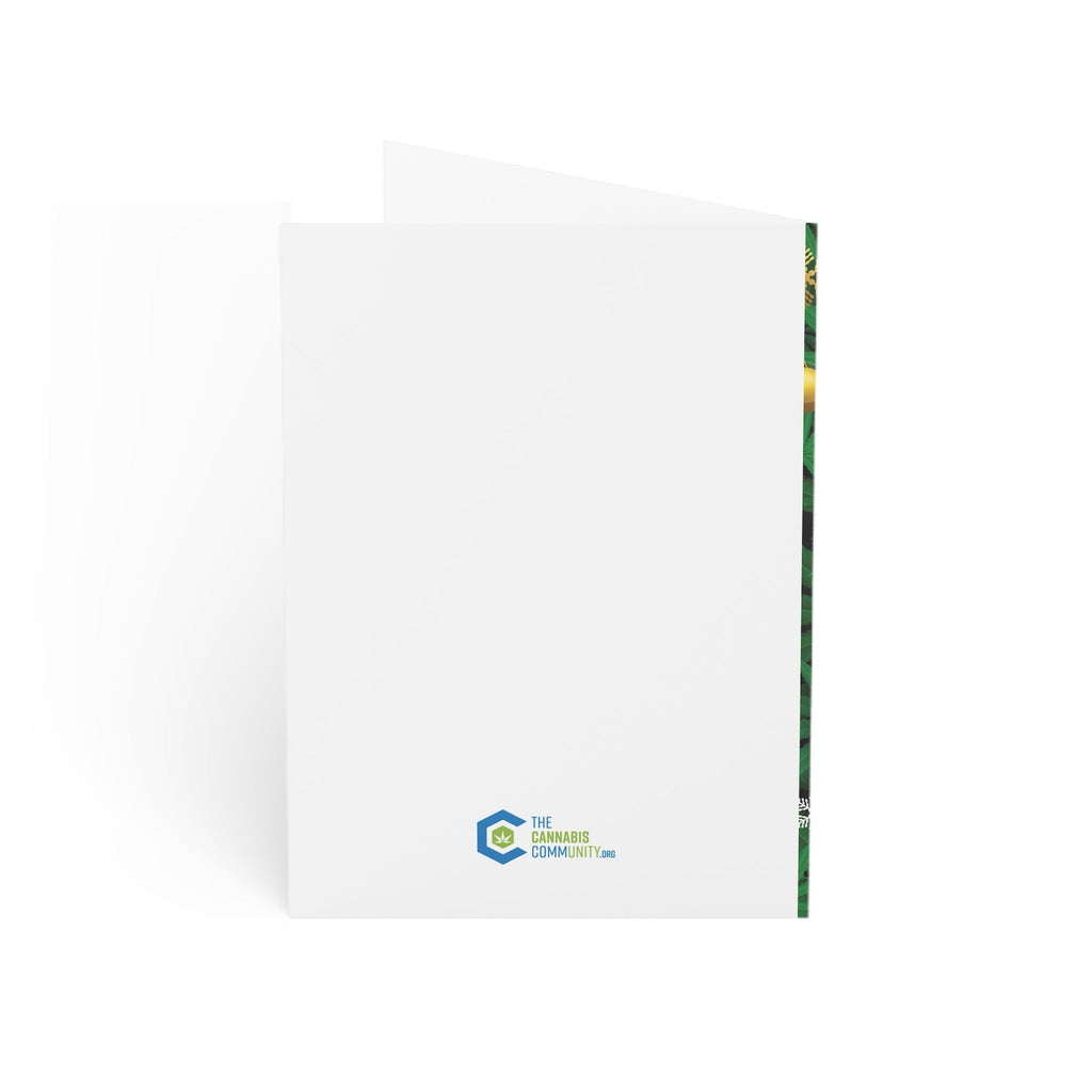 Pot Leaves Merry Christmas Holiday Greeting Cards (1, 10, 30, and 50pcs)