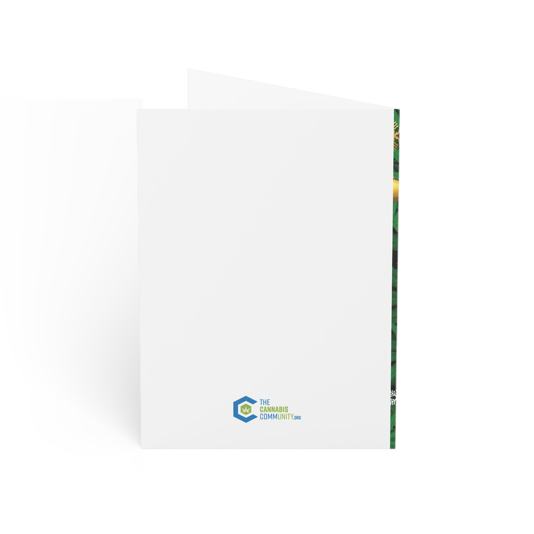 Pot Leaves Merry Christmas Holiday Greeting Cards (1, 10, 30, and 50pcs)