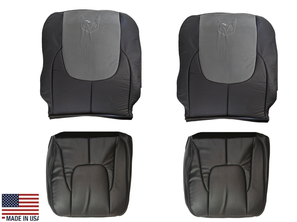 2004 2005 Dodge Ram 1500 2500 3500 Laramie SINGLE CAB WORK TRUCK  Replacement Seat Covers In Dark Slate "Dark Gray"