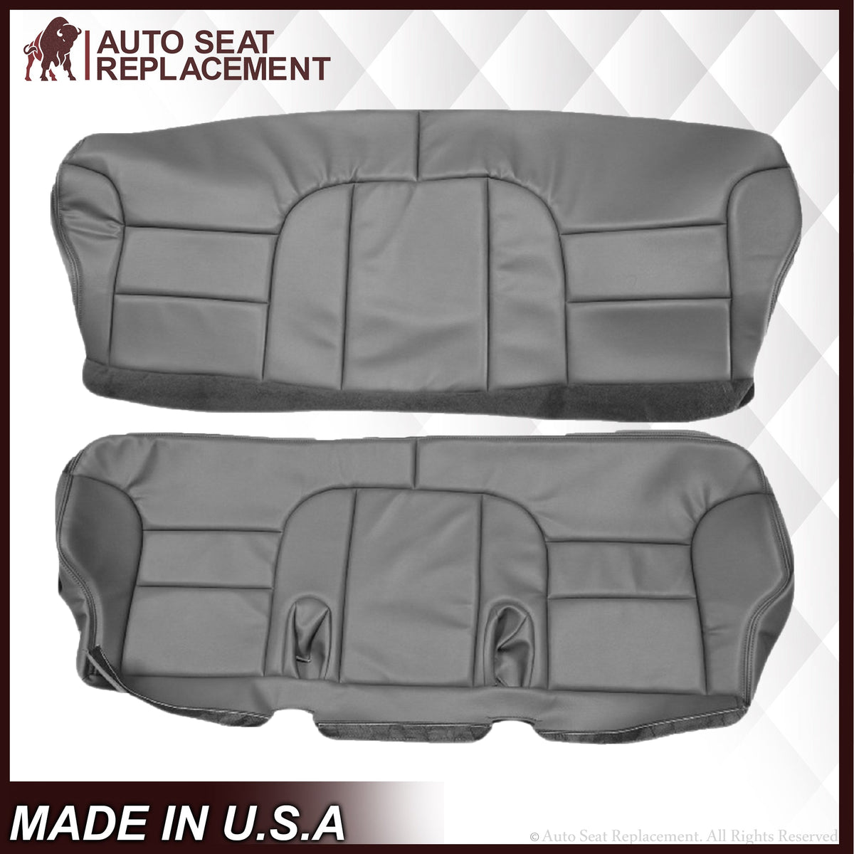 1995-1999 GMC Sierra SLT SLE 2nd Row Bench Seat Cover in Gray: Choose your options