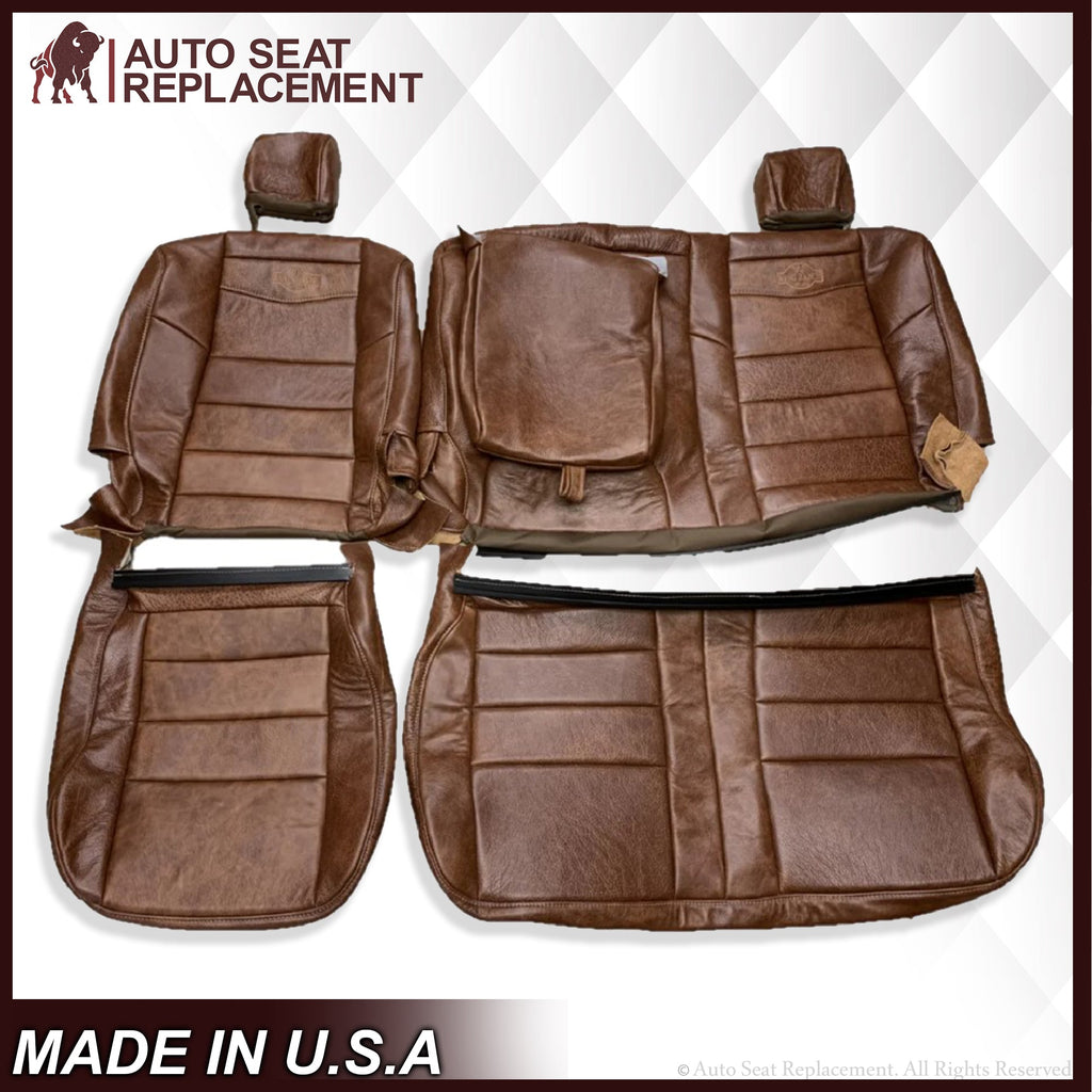 2002-2007 FORD F250 F350 KING RANCH REPLACEMENT GENUINE LEATHER SECOND (2nd) ROW SEAT COVERS