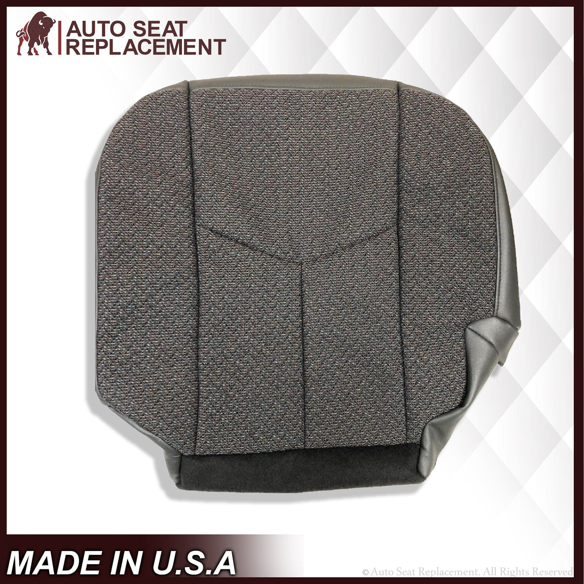 2003-2004-2005-2006- 2007 Chevy Silverado Driver/Passenger Bottom Cloth Seat Cover Dark Gray