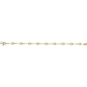 14K Yellow Gold 3 mm Round Line 7 1/2" Bracelet Mounting