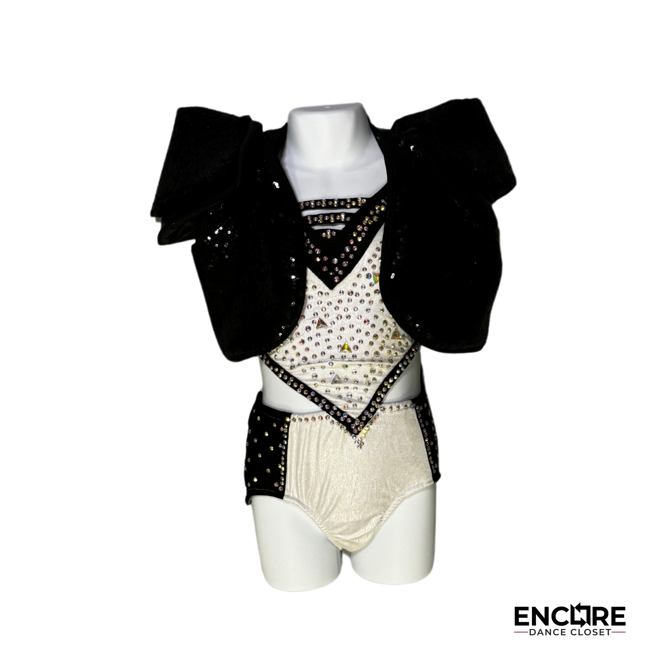 Bold Black and White Rhinestone Set