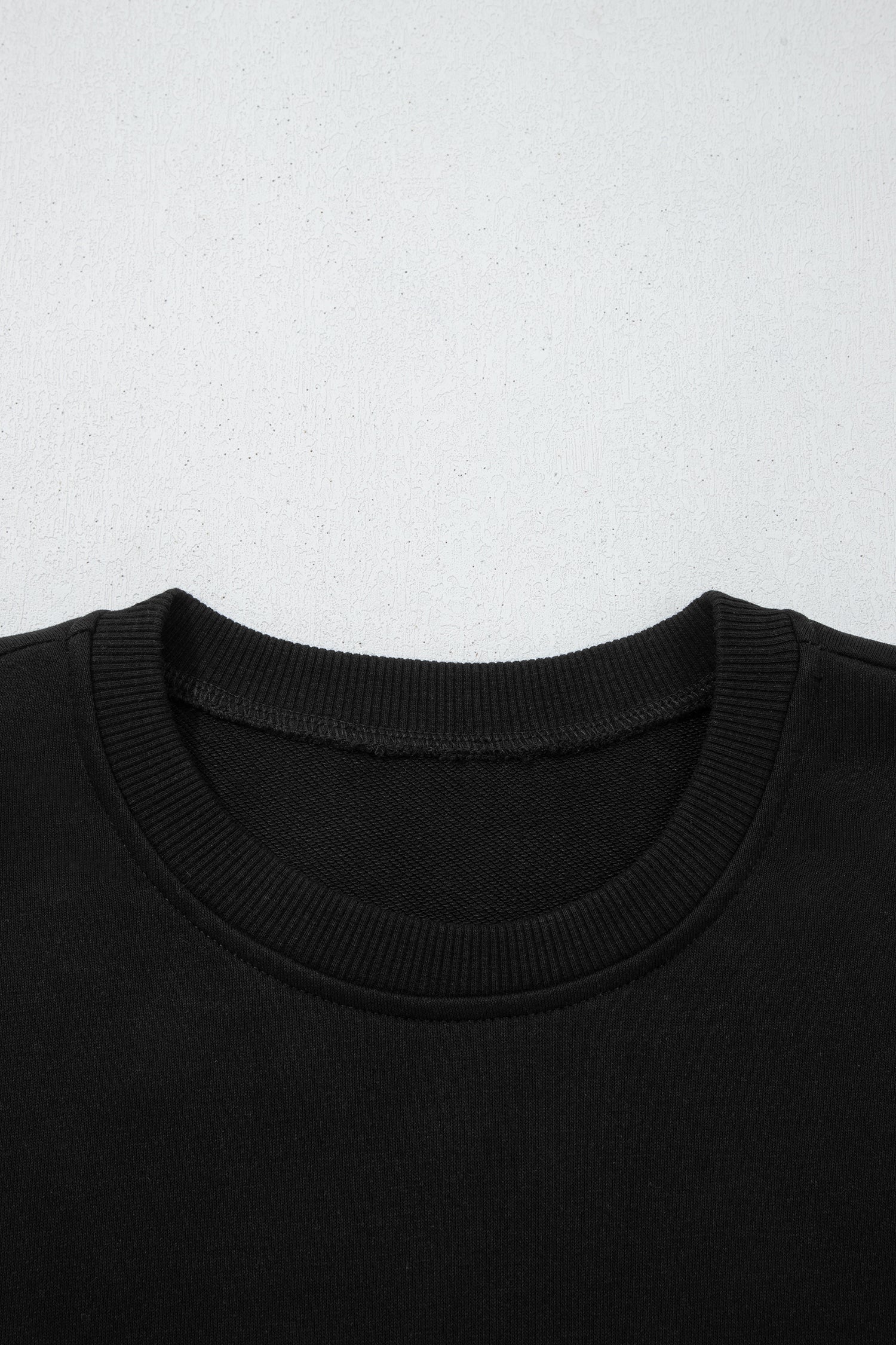 Solid Oversize Sweatshirt and Ribbed Leggings Set