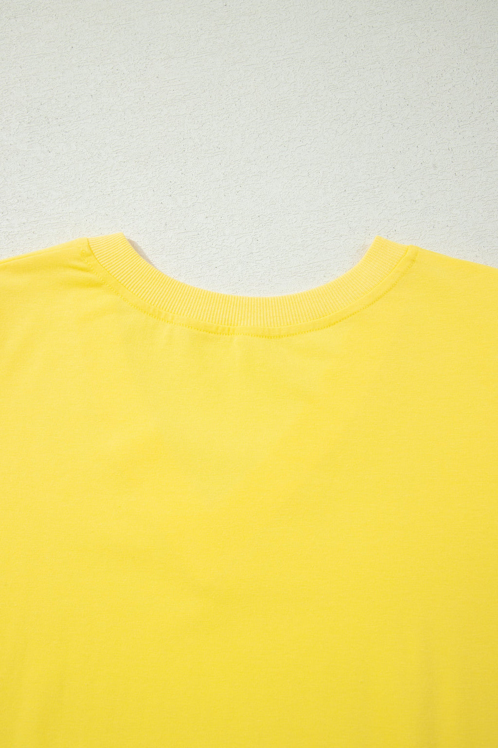 Solid V-Neck Short Puff Sleeve Blouse