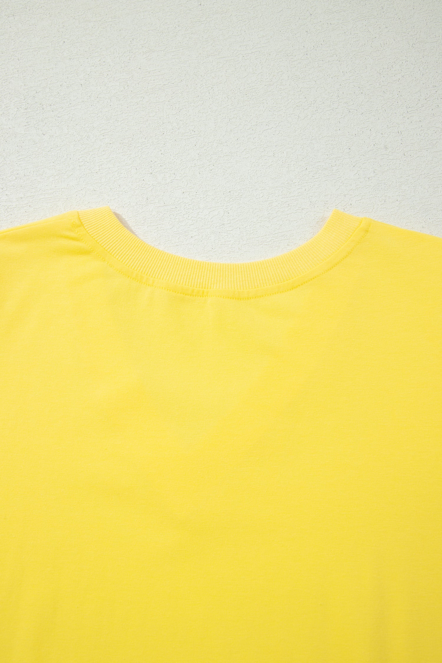 Solid V-Neck Short Puff Sleeve Blouse