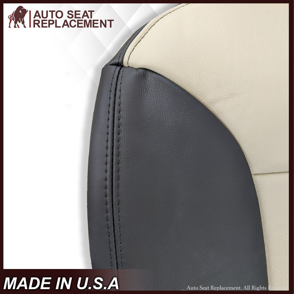 1995-1999 Chevy Tahoe Suburban Silverado Seat Cover in White and Black Choose: Leather or Vinyl