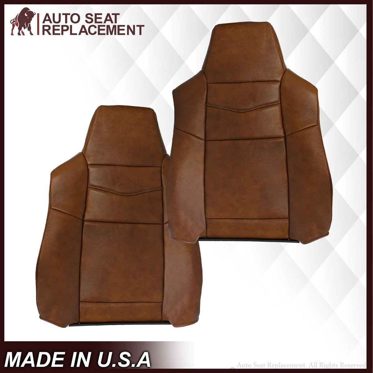 2002-2007 Ford F250 F350 King Ranch Replacement Genuine Leather OR Vinyl Front Seat Covers