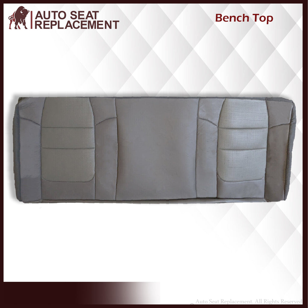 2001 2002 2003 Ford F350/F250 Lariat Extended Cab SECOND ROW Perforated Leather Seat Cover in Gray