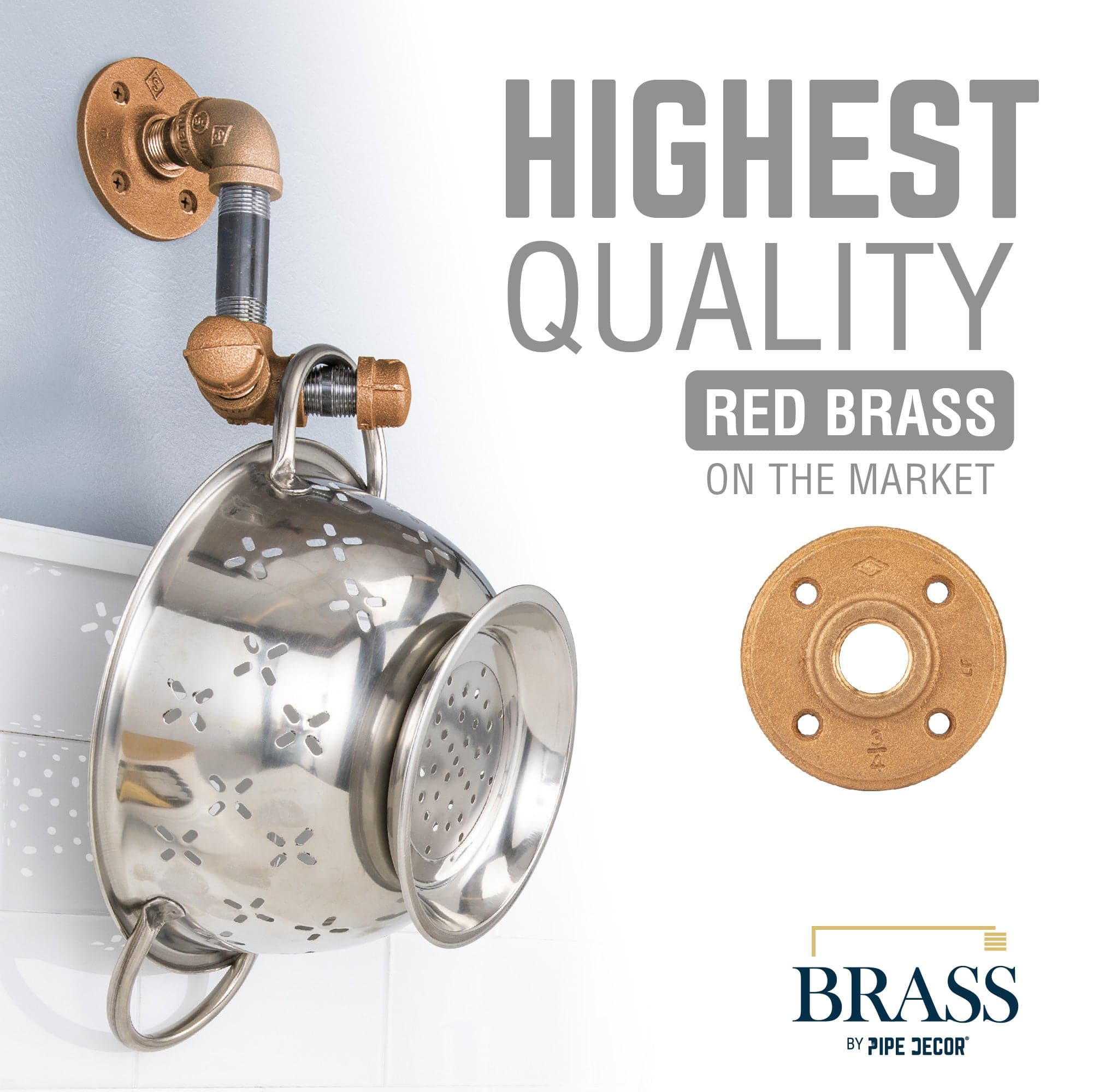 3/4 in. Red Brass Flange