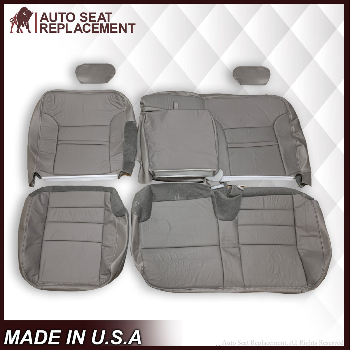 2002-2005 Ford Excursion Limited SECOND ROW 60/40 SPLIT Seat Cover in Gray: Choose From Variations