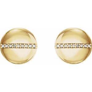 14K Yellow Gold .04 CTW Natural Diamond Circle Earrings – image 2