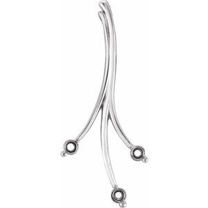 14K White Gold 3/8 CTW Natural Diamond Freeform Pendant