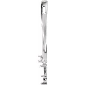 14K White Gold 3/8 CTW Natural Diamond Freeform Pendant