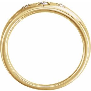 14K Yellow Gold .05 CTW Natural Diamond Star Ring