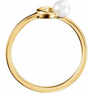 Pearl Crescent Moon Ring