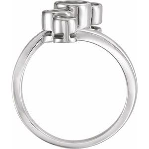 14K White Gold 1/2 CTW Natural Diamond Right Hand Ring