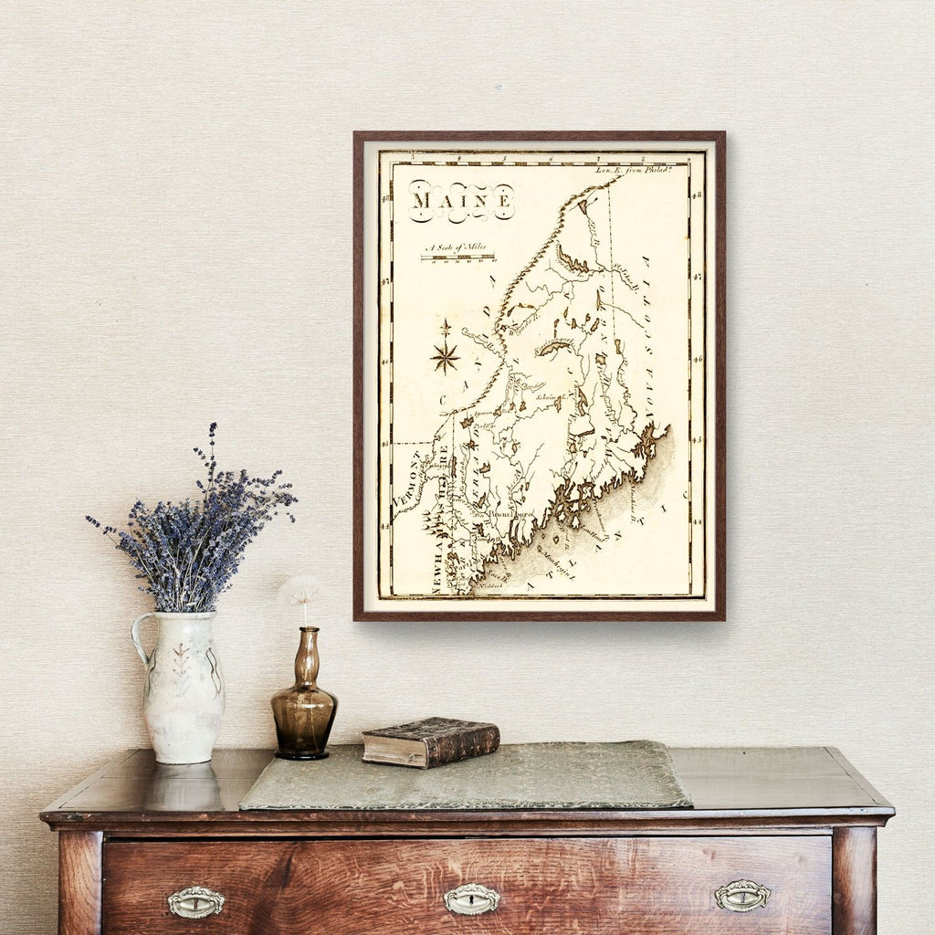 Vintage Map of Maine 1795