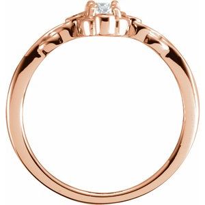 14K Rose Gold 1/5 CTW Natural Diamond Three-Stone Ring