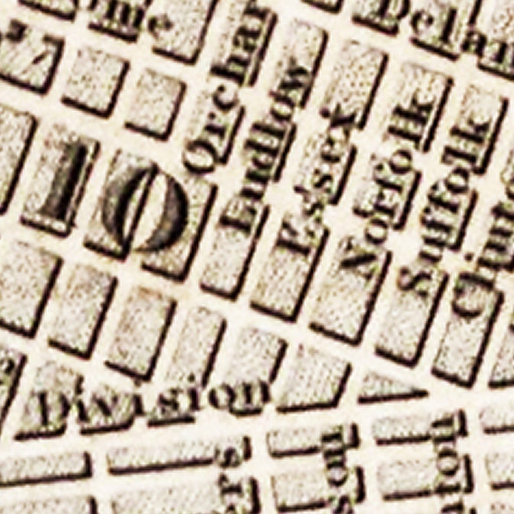 Vintage Map of New York City, New York 1837