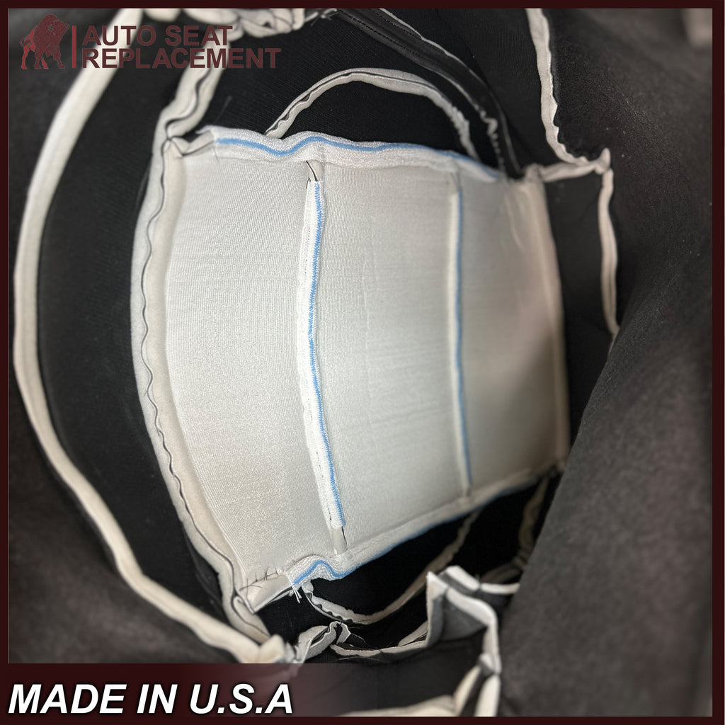 2014 - 2018 GMC Sierra Denali SECOND ROW Solid Passenger 40 Bottom in Jet Black Genuine Leather OR Vinyl