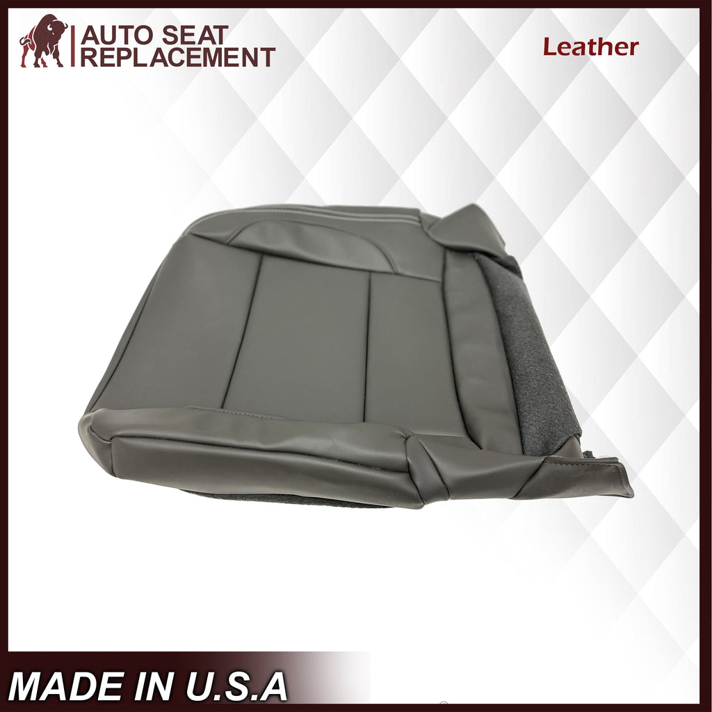 2014 - 2018 GMC Sierra Denali SECOND ROW Solid Passenger 40 Bottom in Jet Black Genuine Leather OR Vinyl