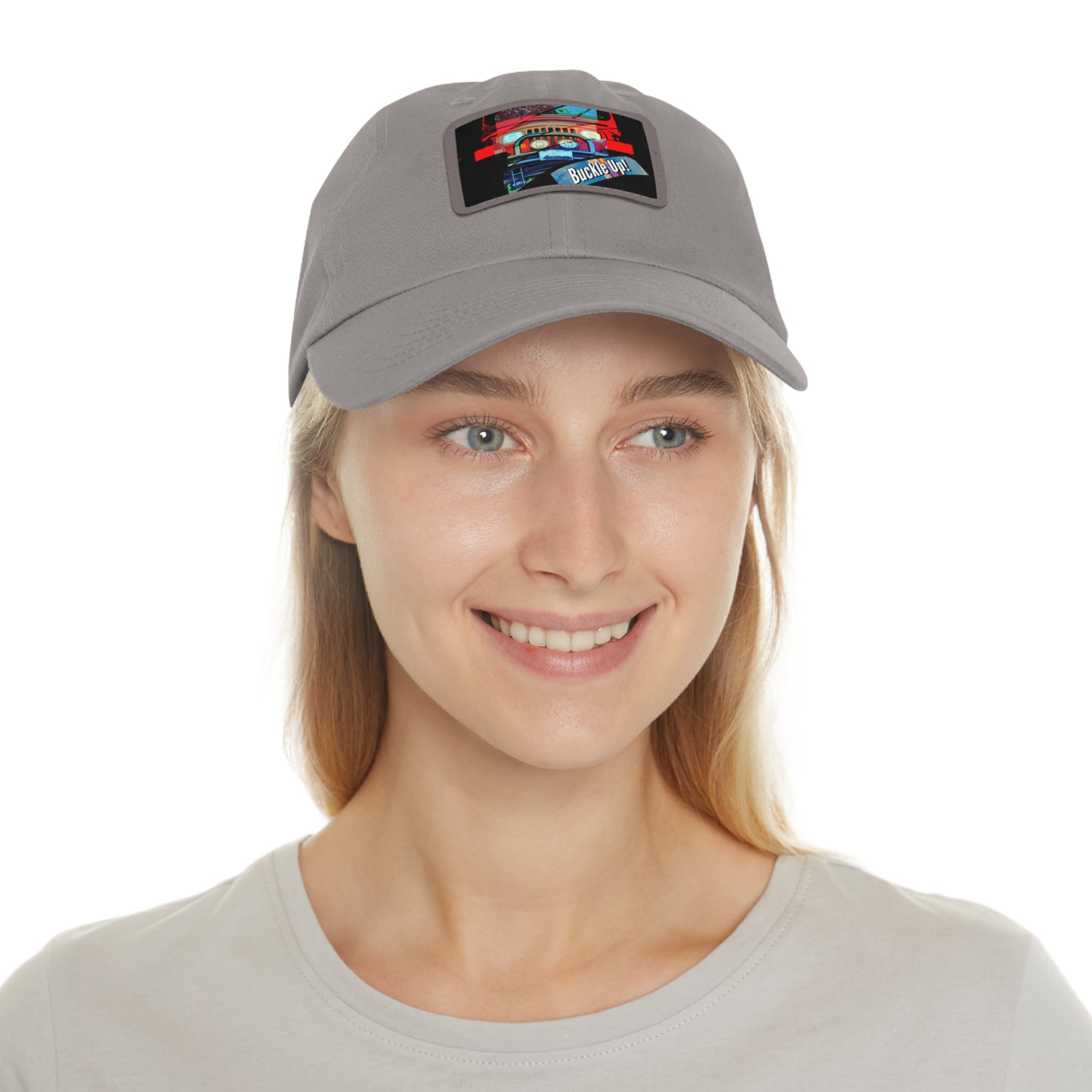 Buckle Up!  4 Wheel Drive Hat with Rectangle Leather Patch