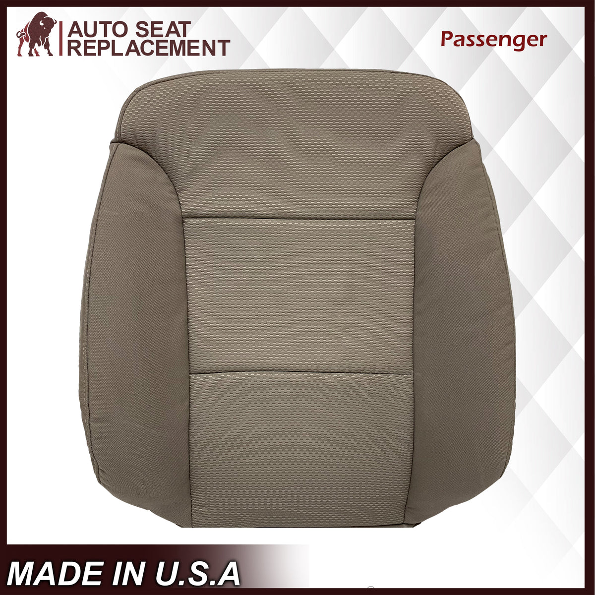 2014 2015 2016 2017 2018 2019 Chevy Silverado & GMC Sierra WORK TRUCK Cloth Fabric Seat Cover Replacement in Dune Tan, Dark Ash Gray, OR Jet Black