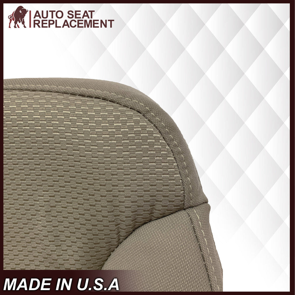 2014 2015 2016 2017 2018 2019 Chevy Silverado & GMC Sierra WORK TRUCK Cloth Fabric Seat Cover Replacement in Dune Tan, Dark Ash Gray, OR Jet Black