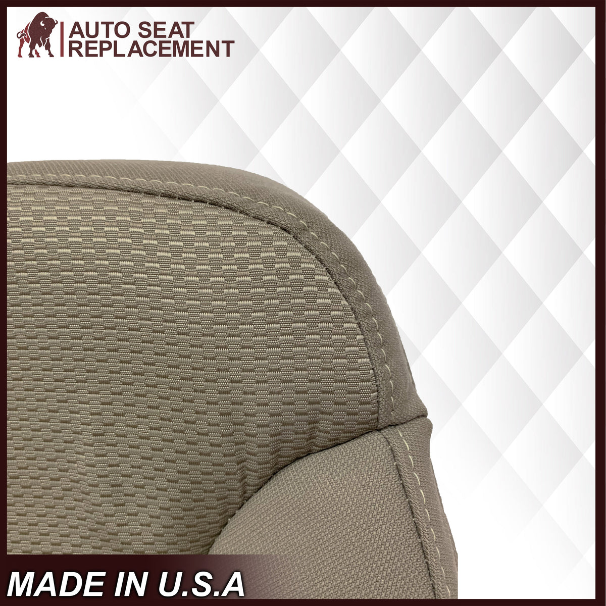 2014 2015 2016 2017 2018 2019 Chevy Silverado & GMC Sierra WORK TRUCK Cloth Fabric Seat Cover Replacement in Dune Tan, Dark Ash Gray, OR Jet Black