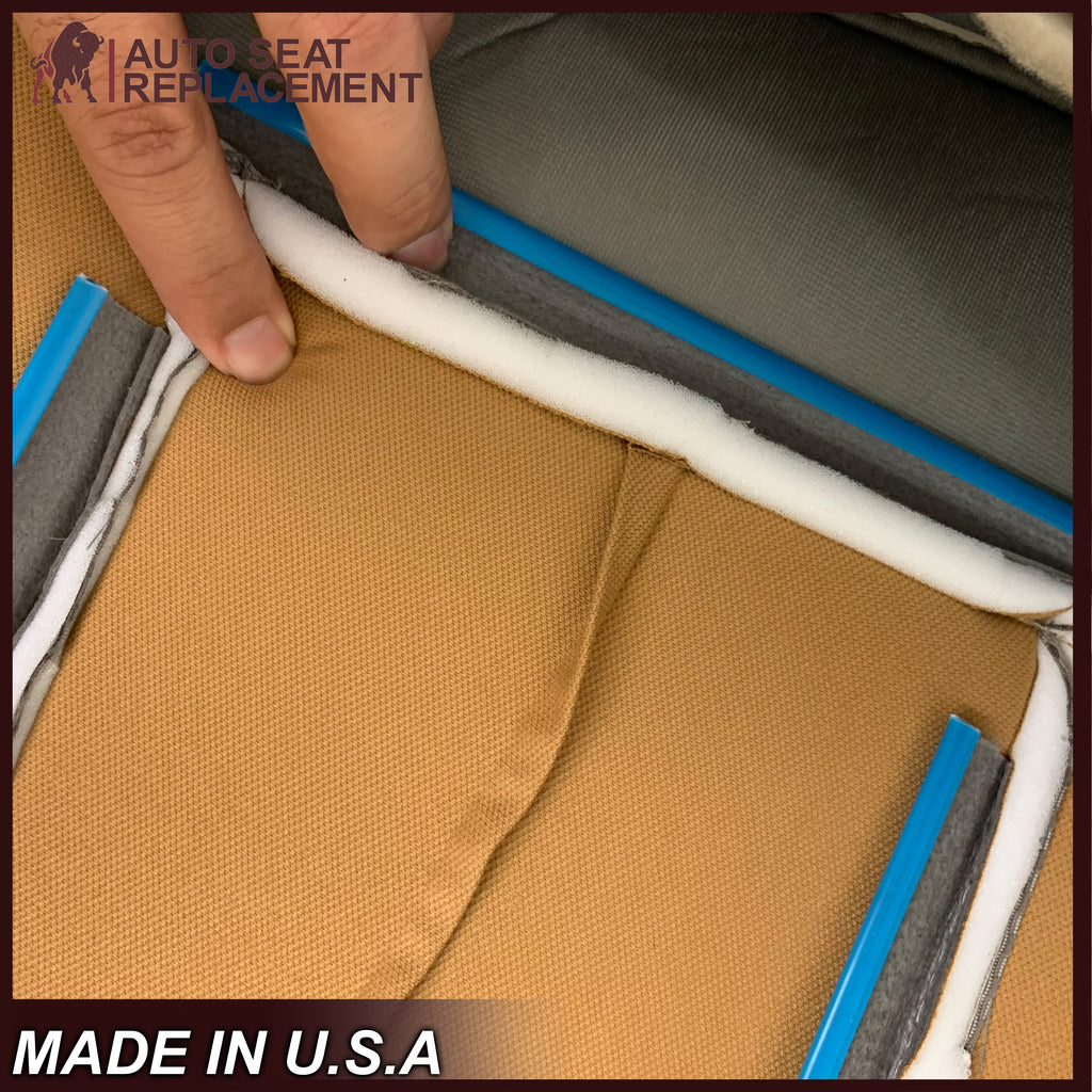 2014 2015 2016 2017 2018 2019 Chevy Silverado & GMC Sierra WORK TRUCK Cloth Fabric Seat Cover Replacement in Dune Tan, Dark Ash Gray, OR Jet Black