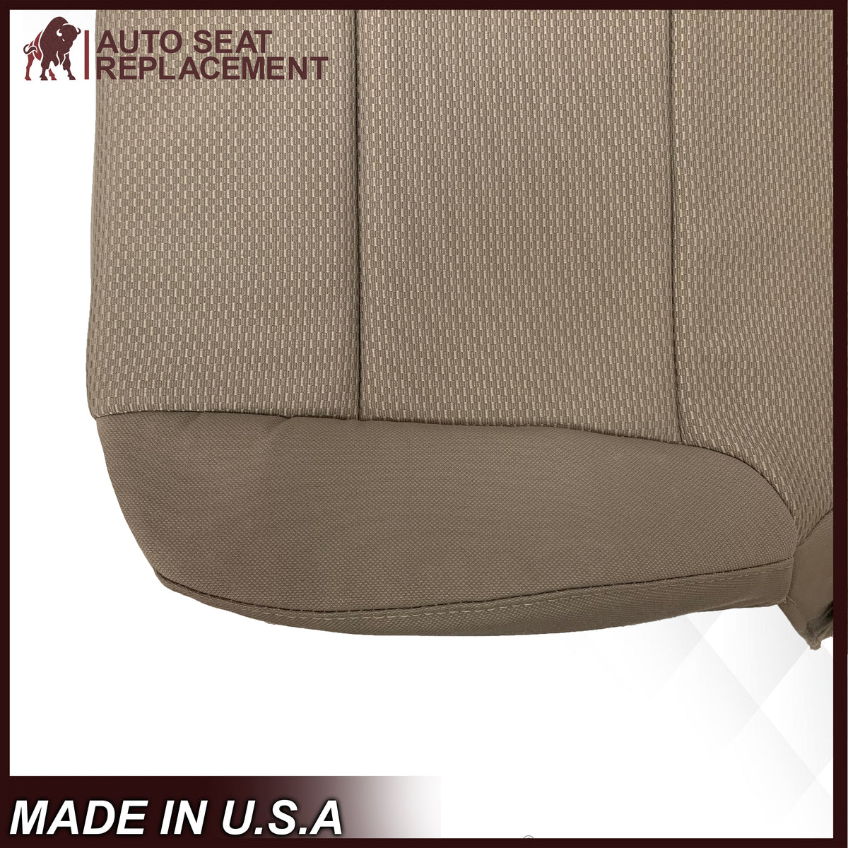 2014 2015 2016 2017 2018 2019 Chevy Silverado & GMC Sierra WORK TRUCK Cloth Fabric Seat Cover Replacement in Dune Tan, Dark Ash Gray, OR Jet Black
