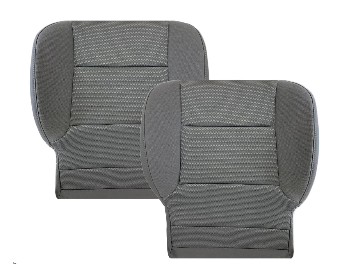 2014-2019 Chevy Silverado & GMC Sierra Cloth Fabric Seat Cover Replacement in Dune Tan OR Dark Ash Gray