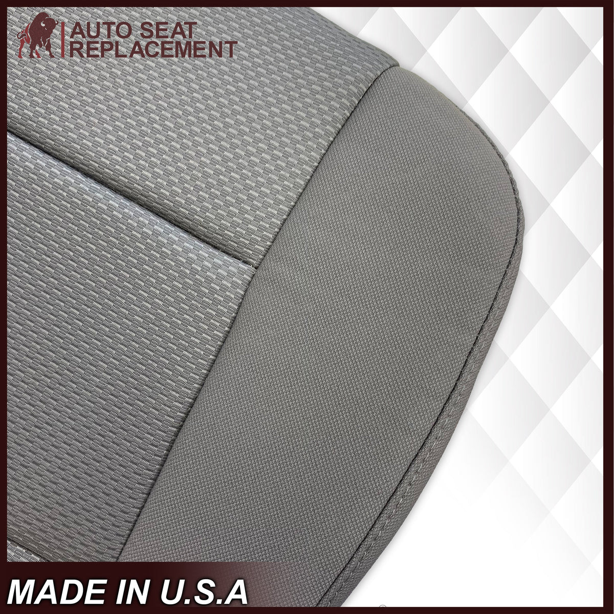 2014 2015 2016 2017 2018 2019 Chevy Silverado & GMC Sierra WORK TRUCK Cloth Fabric Seat Cover Replacement in Dune Tan, Dark Ash Gray, OR Jet Black