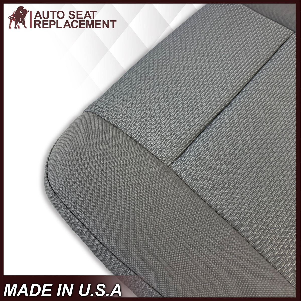 2014 2015 2016 2017 2018 2019 Chevy Silverado & GMC Sierra WORK TRUCK Cloth Fabric Seat Cover Replacement in Dune Tan, Dark Ash Gray, OR Jet Black