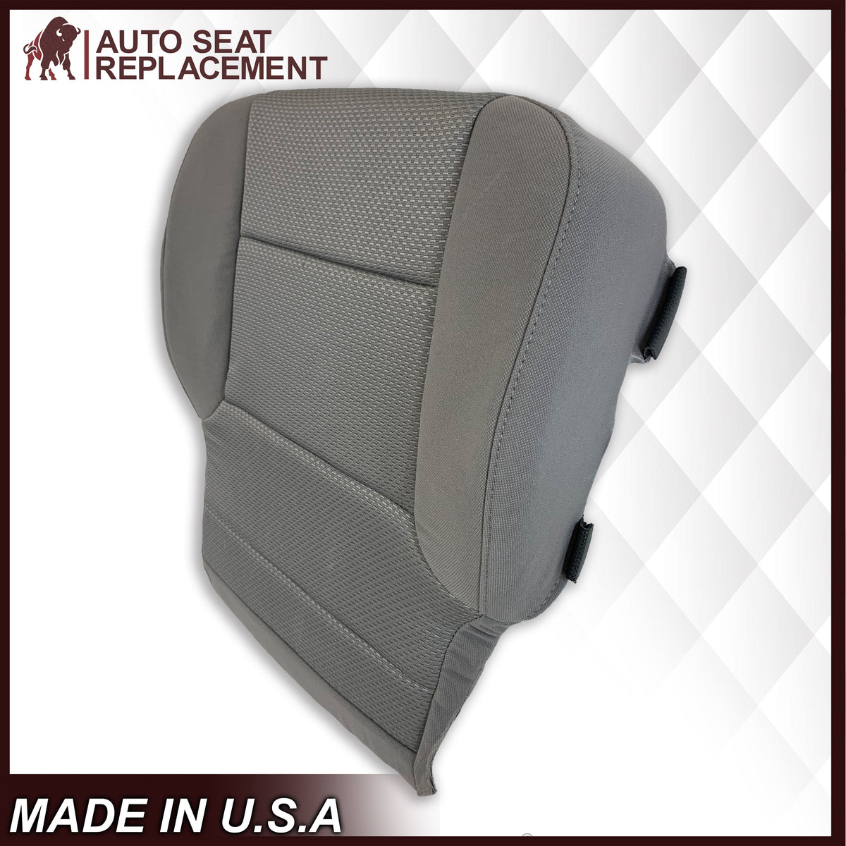 2014 2015 2016 2017 2018 2019 Chevy Silverado & GMC Sierra WORK TRUCK Cloth Fabric Seat Cover Replacement in Dune Tan, Dark Ash Gray, OR Jet Black