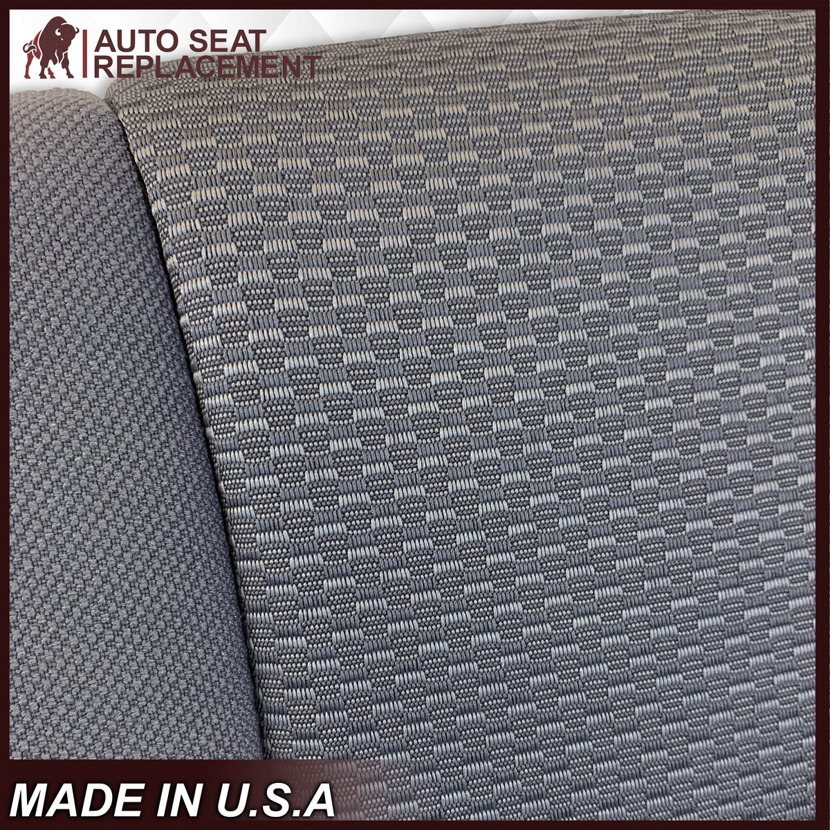 2014 2015 2016 2017 2018 2019 Chevy Silverado & GMC Sierra WORK TRUCK Cloth Fabric Seat Cover Replacement in Dune Tan, Dark Ash Gray, OR Jet Black