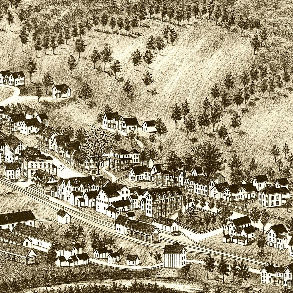 Vintage Map of Bethel, Vermont 1886