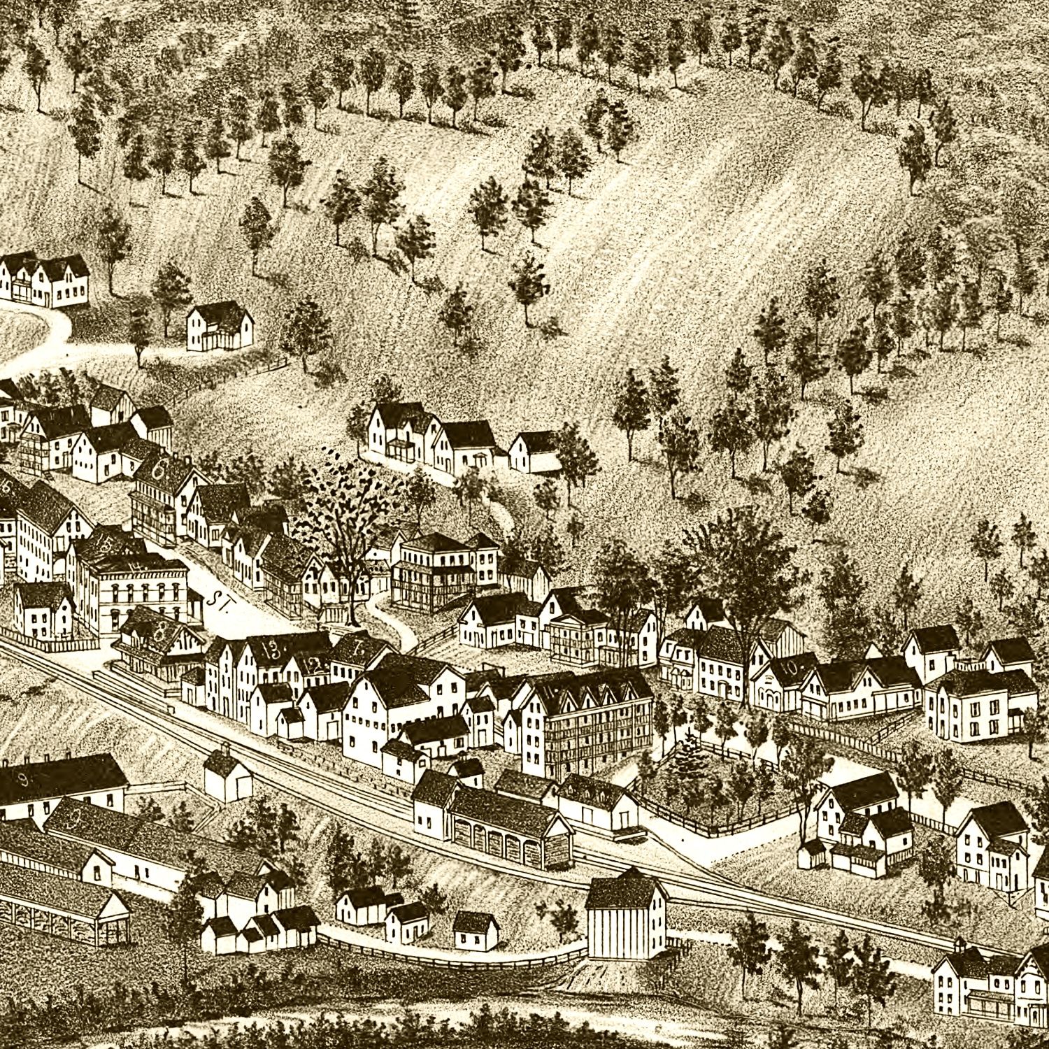 Vintage Map of Bethel, Vermont 1886